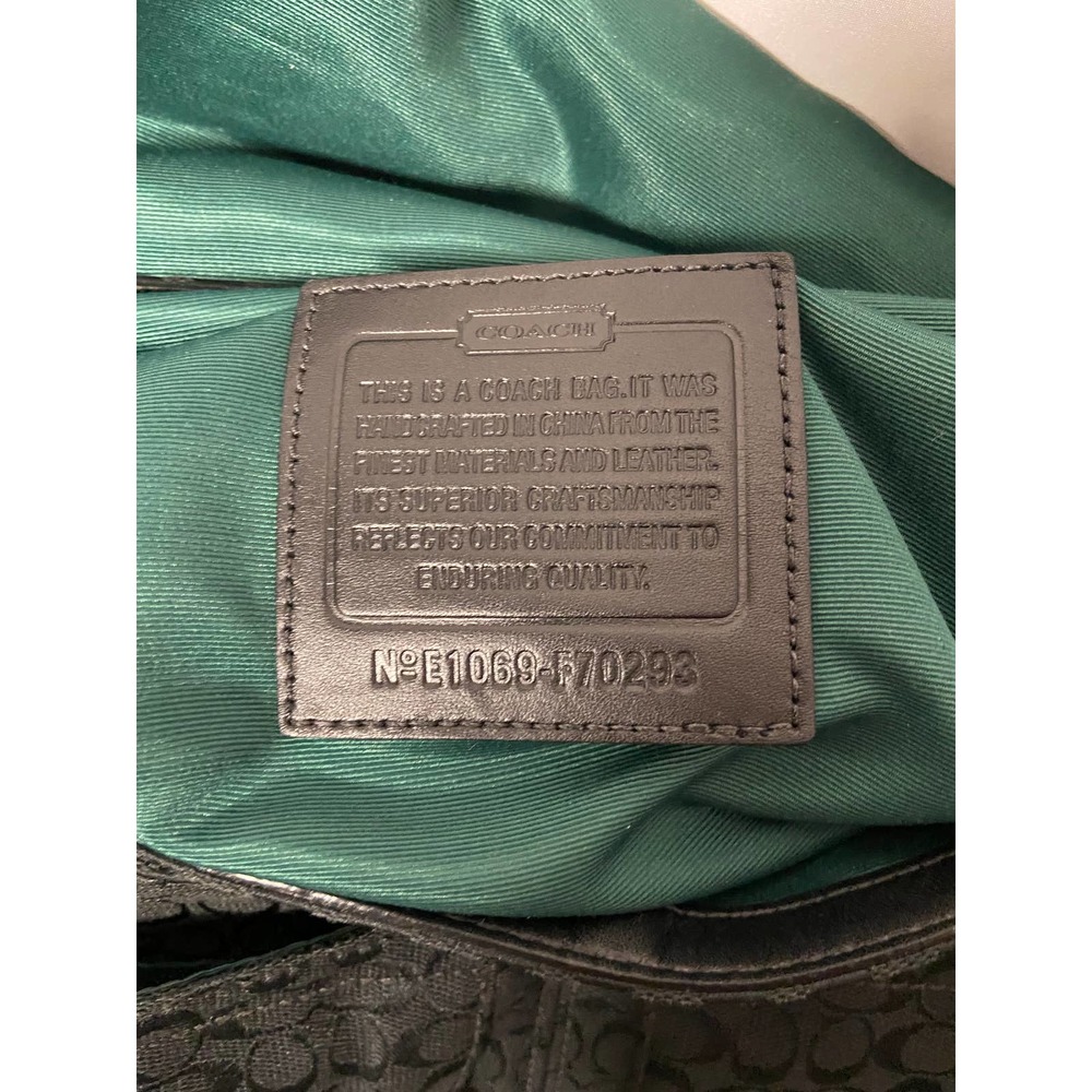 Coach Signature Messenger Bag Crossbody Black Laptop Briefcase Business F70293 - Picture 12 of 15